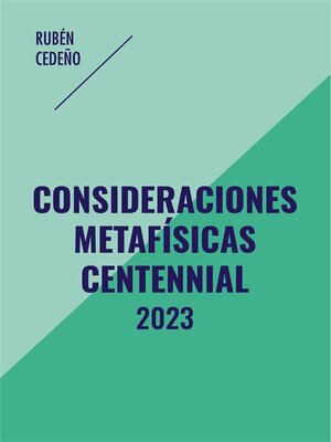 cover image of Consideraciones Metafísicas Centennial